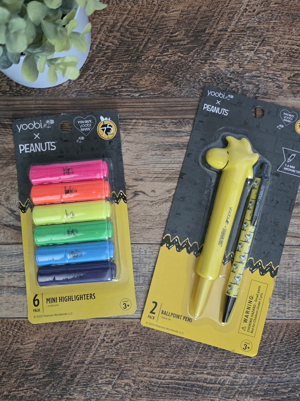 Yoobi x Peanuts Collaboration Bundle | Woodstock Pens & Mini Highlighters